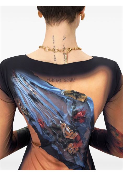draped statue jersey woman long dress woman multicolor MARINE SERRE | WDR297A CJER0076BG50
